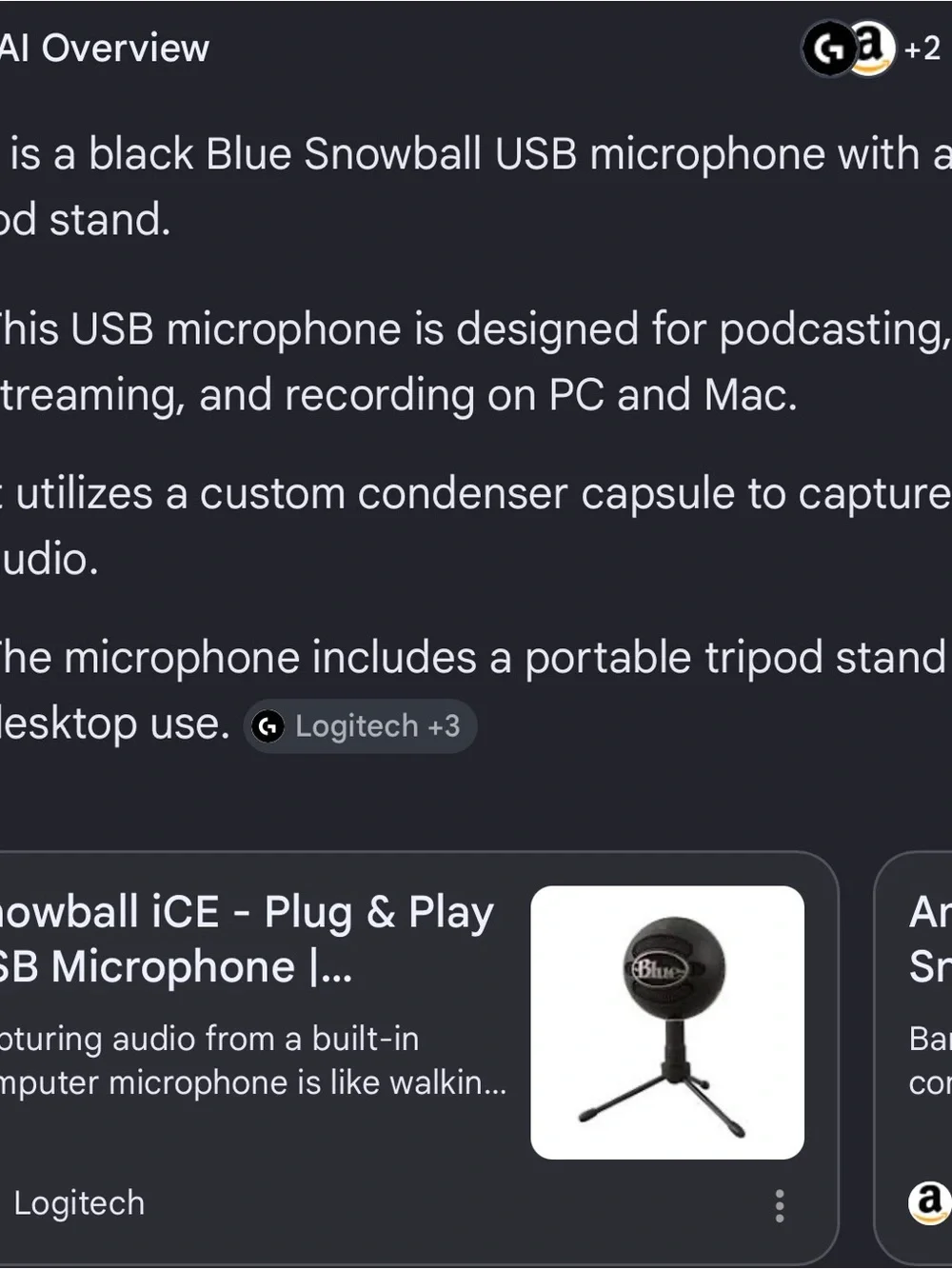 USB Desktop Microphone – Black Ball-Style with Tripod Stand